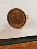Bague ancienne en or jaune 18 carats avec un Napoléon