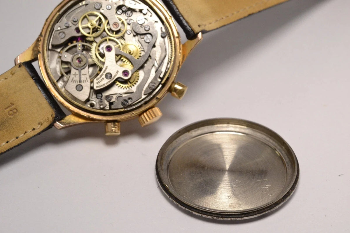 MONTRE CHRONOGRAPHE SUISSE BAUME & MERCIER GENEVE 1960 VINTAGE WATCH