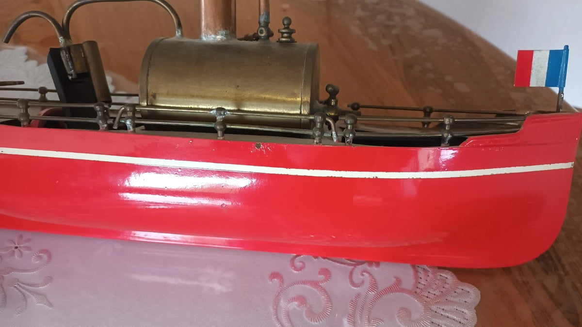 JOUET ANCIEN BATEAU VAPEUR VIVE