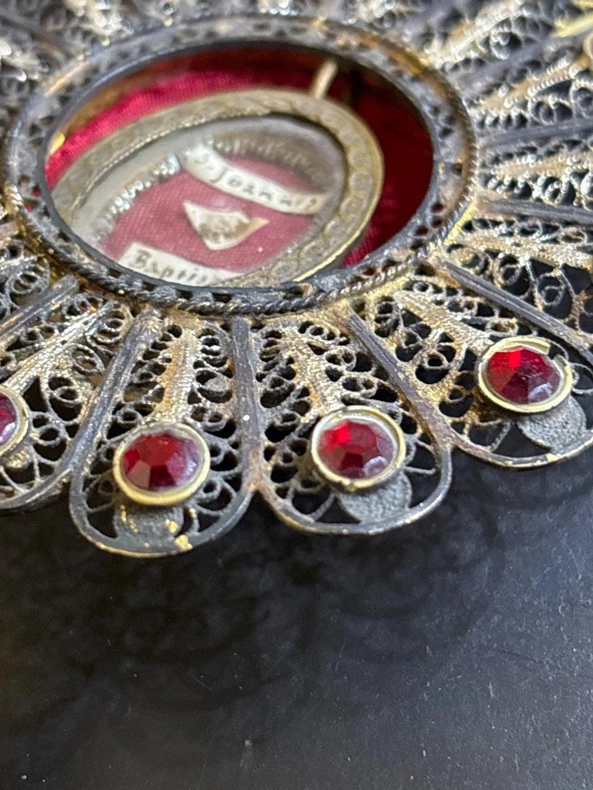 Rarissime monstrance reliquaire de Saint Jean Baptiste en forme d'ostensoir