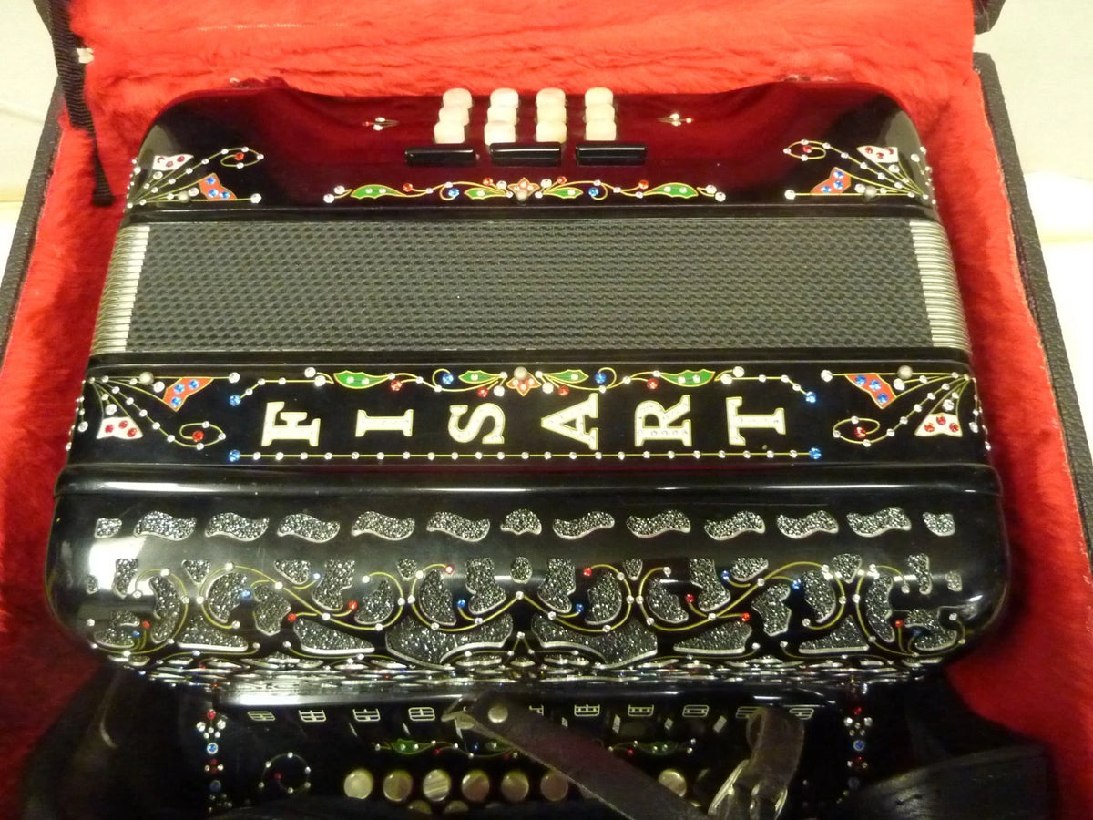 Rare et magnifique ancien accordéon diatonique FISART