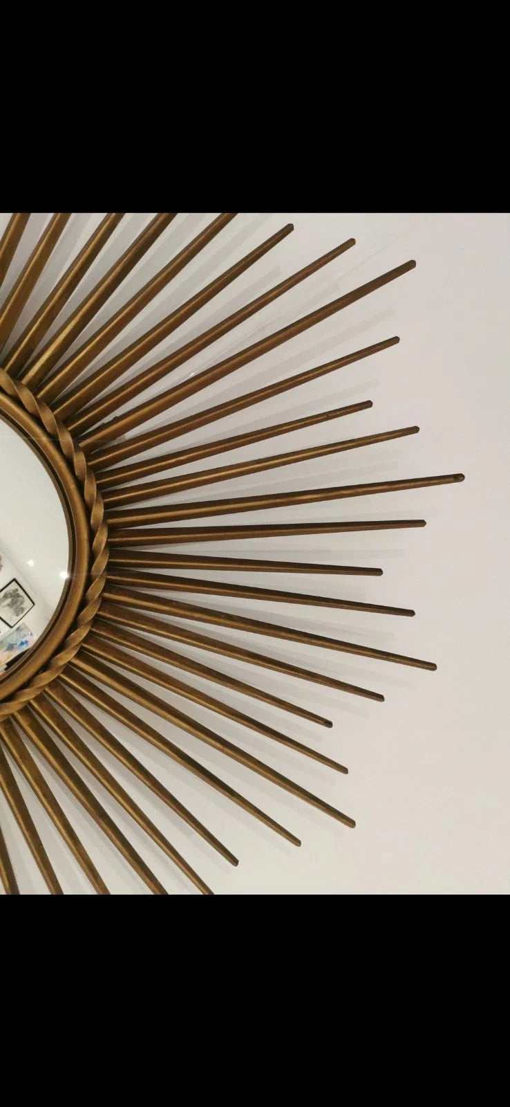 MIROIR OEIL SORCIERE VINTAGE SIGNE CHATY VALLAURIS POILLERAT SUNBURST MIRROR XX