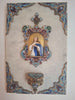 Bénitier mural XIXe siècle en marbre, bronze, doré et émaux cloisonnés