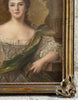 Tableau Ancien Portrait Jeune Femme Noblesse Royauté Peinture Grand Format 19ème