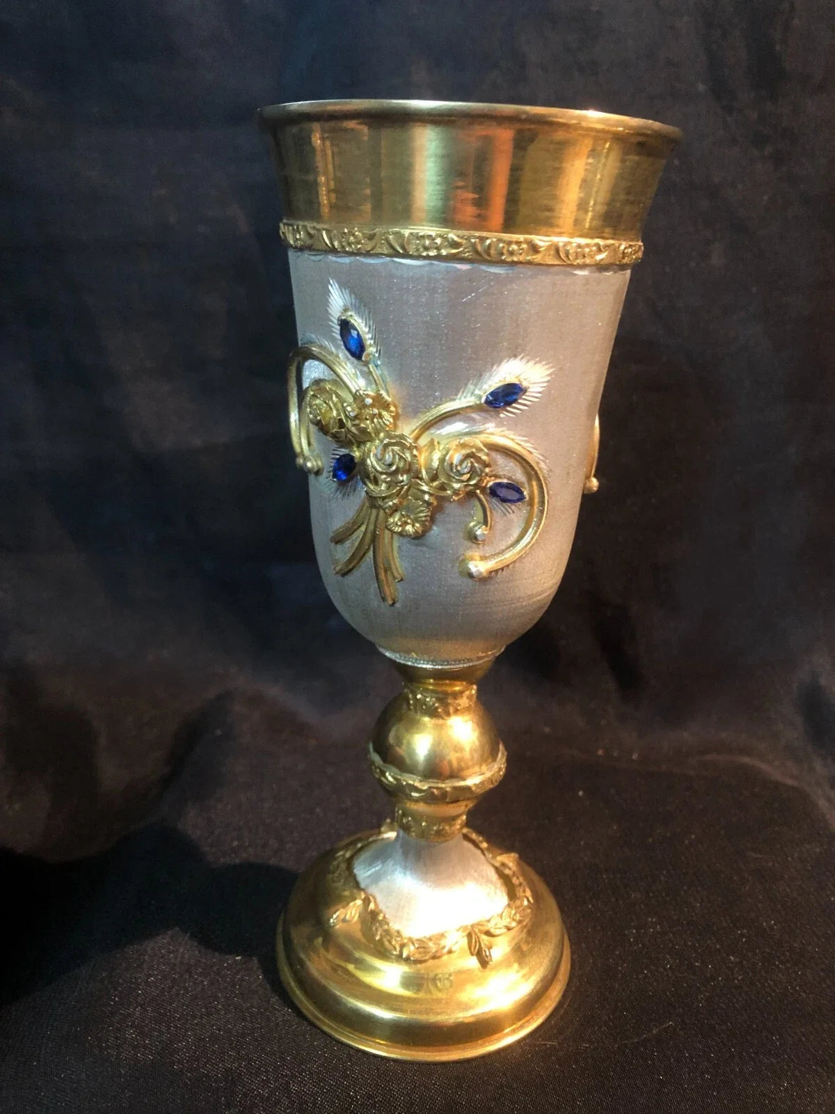 ciboire verre calice vermeil pierre precieuse
