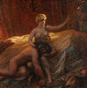 Tableau encadré scène religieuse Samson et Dalila Bible Georges Rochegrosse