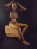Rare mannequin d’artiste ancien, en bois sculpté et entièrement articulé.
