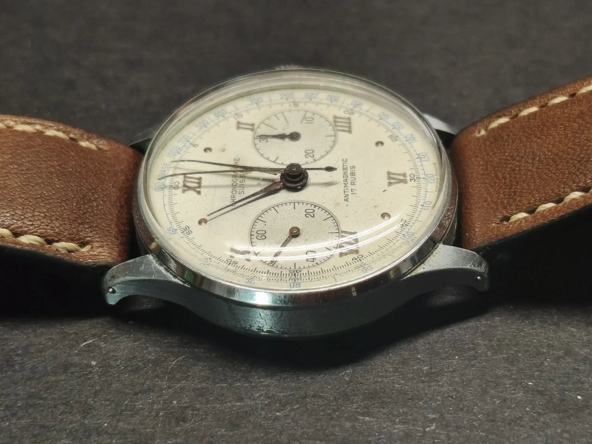 Montre Chronographe Suisse Mécanique Montre Vintage