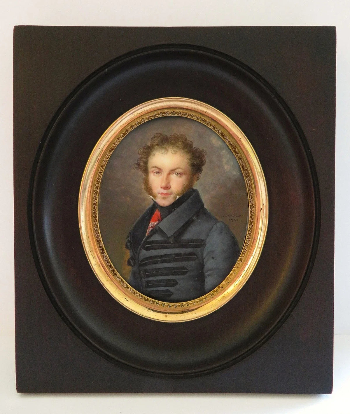 MANSION (1785-1840). Rare et belle MINIATURE signée et datée 1820.