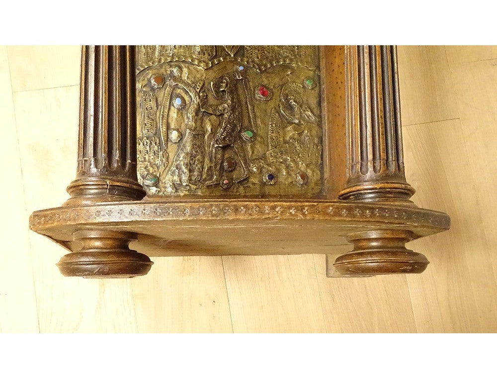 Tabernacle cuivre repoussé Saint Germain orthodoxe byzantin Croisade XIXème