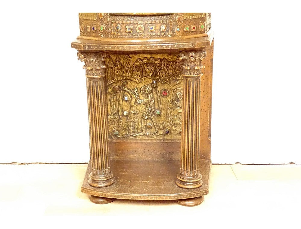Tabernacle cuivre repoussé Saint Germain orthodoxe byzantin Croisade XIXème