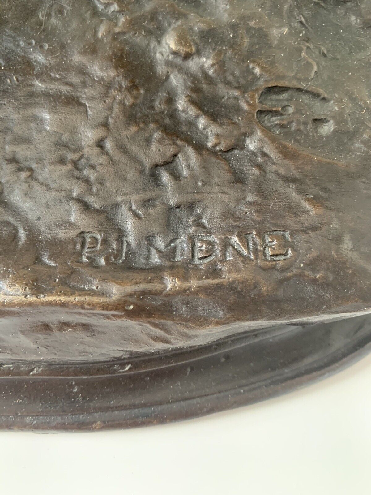 Sculpture en bronze combat de cerfs