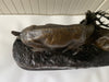 Sculpture en bronze combat de cerfs