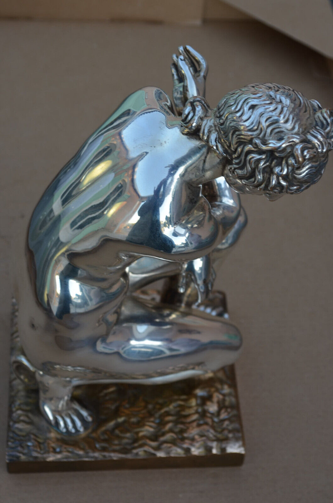 Sculpture en bronze argenté aphrodite
