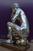 Sculpture en bronze argenté aphrodite