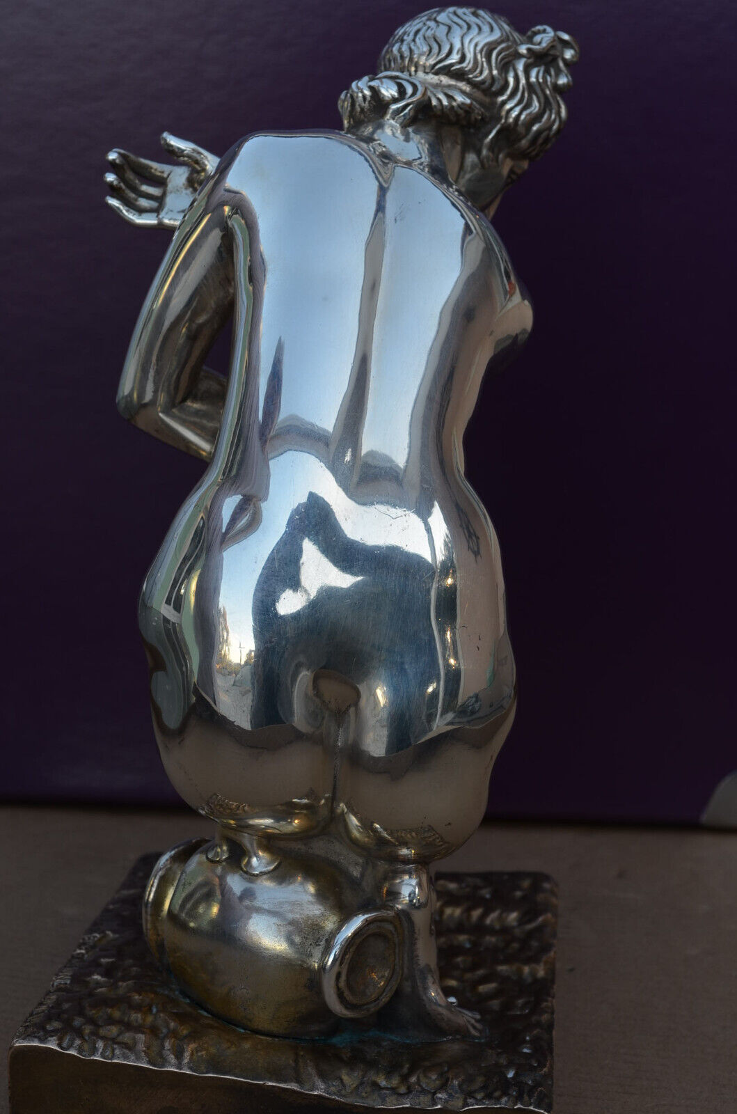 Sculpture en bronze argenté aphrodite