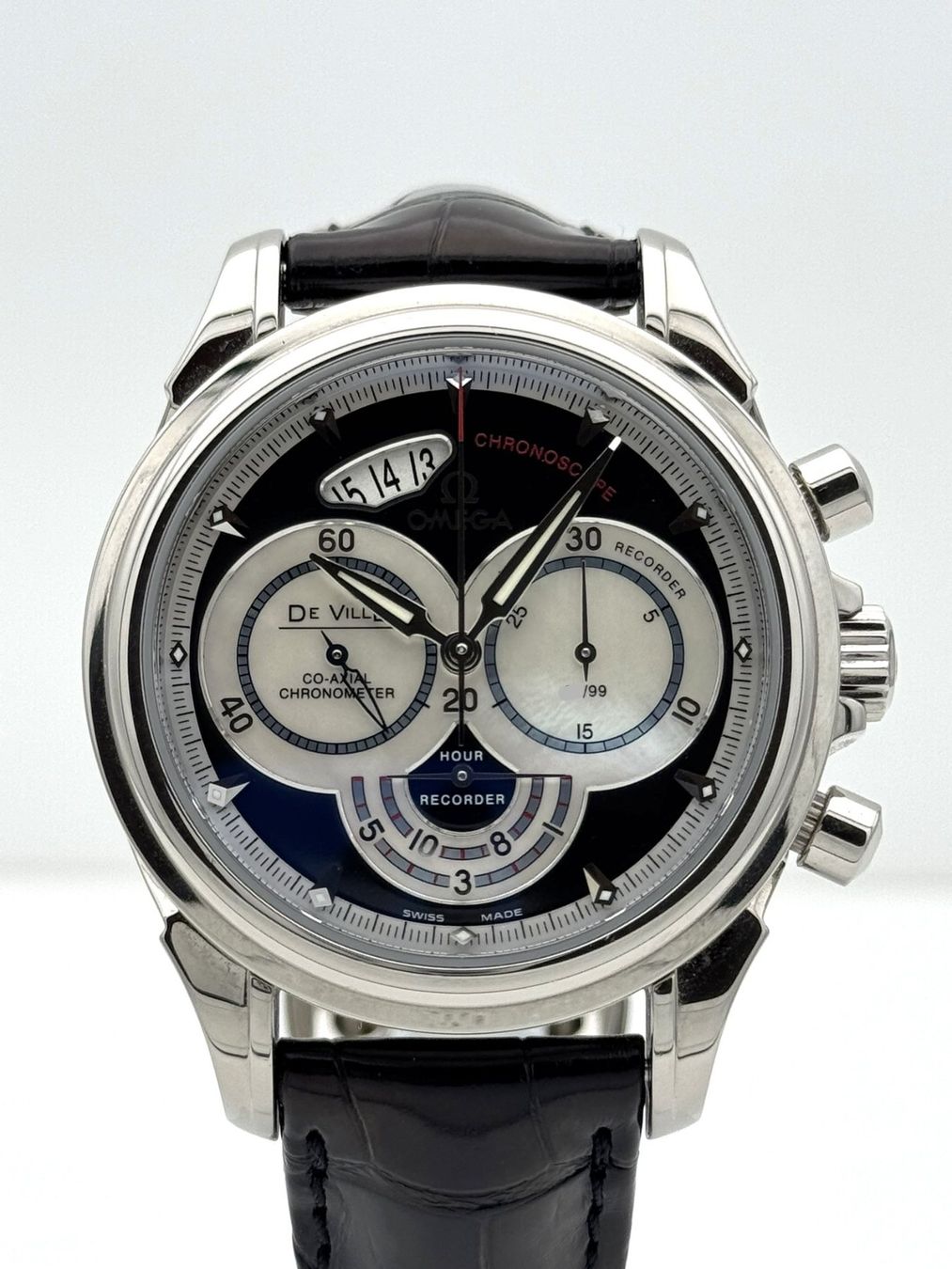 Rare Omega De Ville Chronoscope en palladium 950